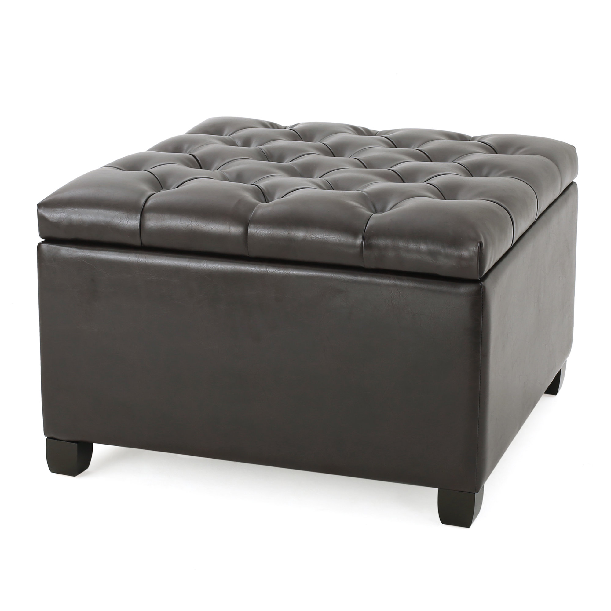 Avis Faux Leather Storage Ottoman & Reviews AllModern